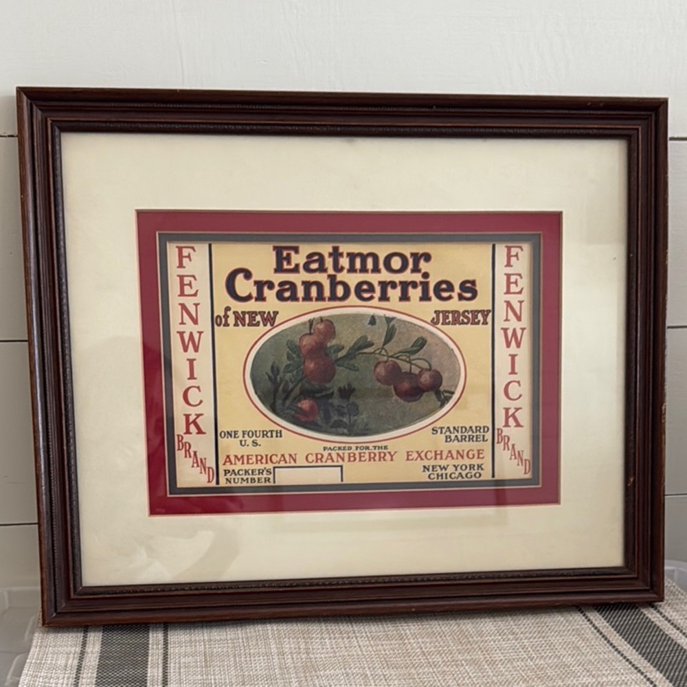 Vintage Eatmor Cranberries Framed Print